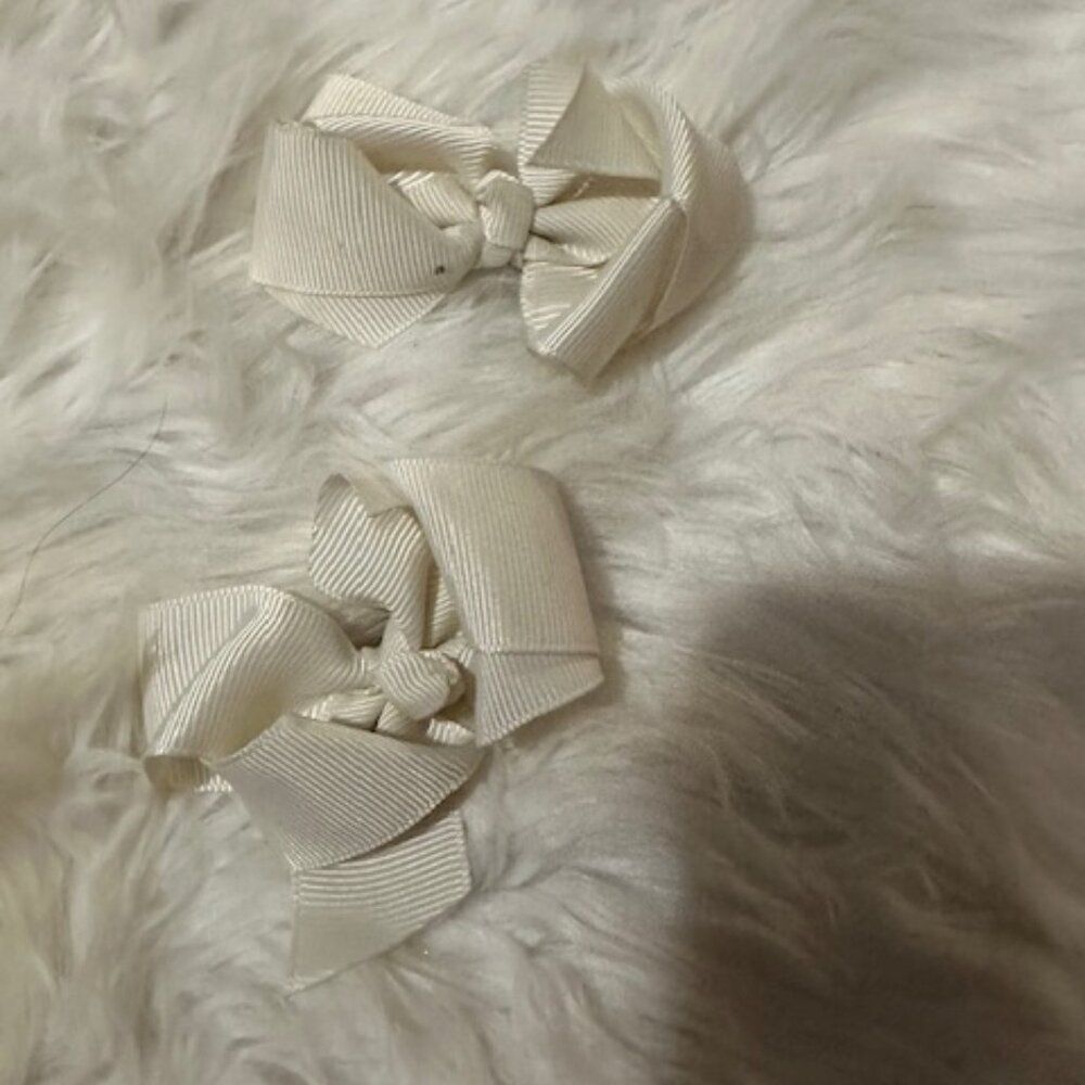 SET of Ivory Boutique Bows 7699 Handmade NWT Boutique